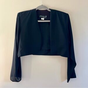 Hampton Nites Black Evening Blazer Vintage 1980’s